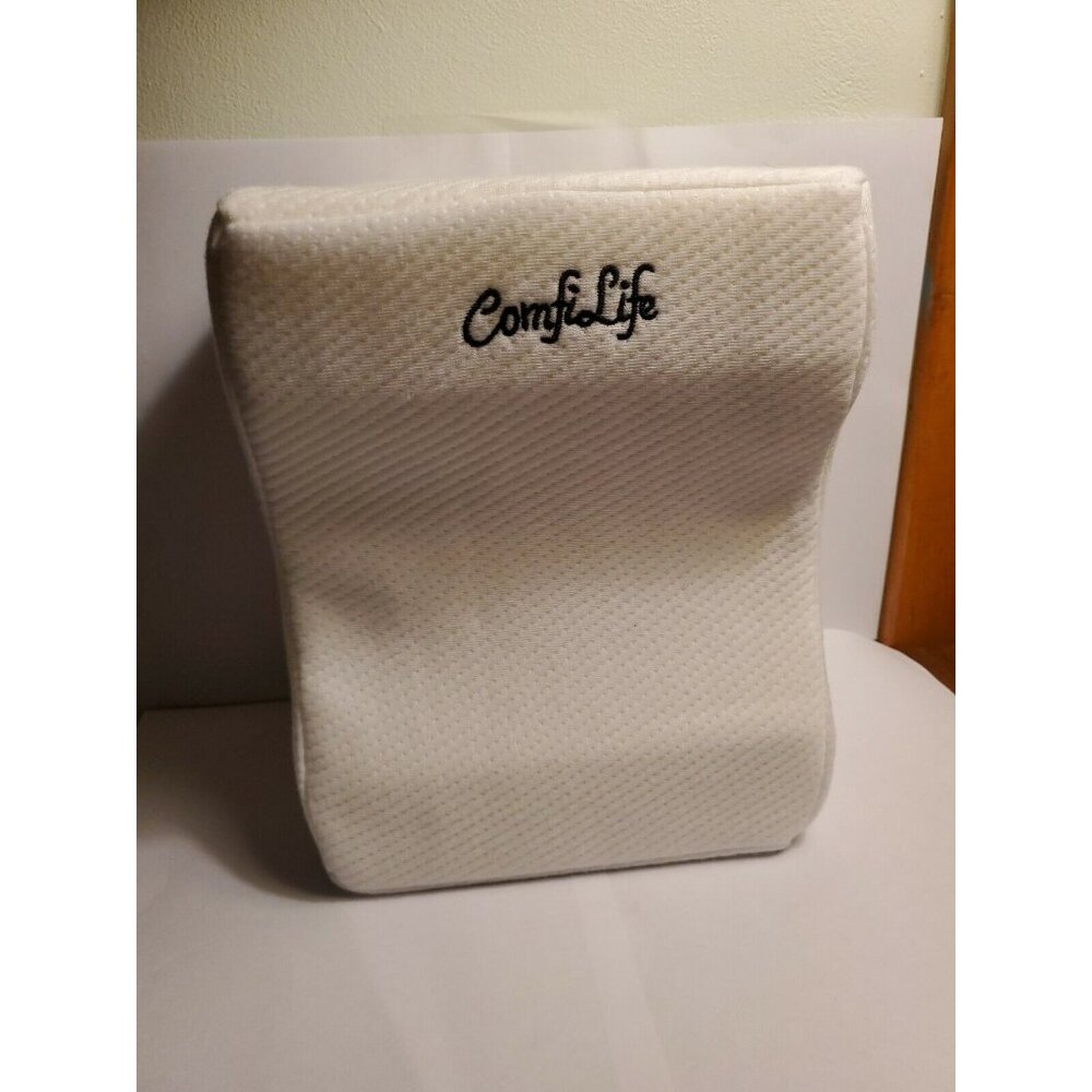 ComfiLife Orthopedic Contour Knee Pillow Memory Foam Wedge for Pain Relief See o